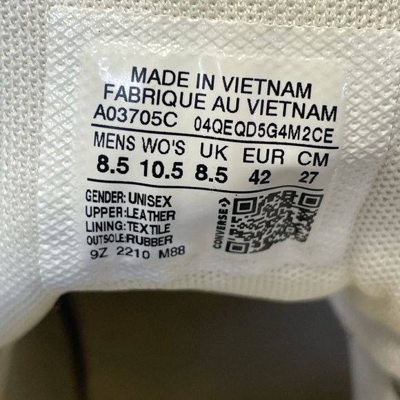 Converse White Chuck Taylor All Star Lugged 2.0 Hi Platform Leather Womens 10.5 - Picture 11 of 11